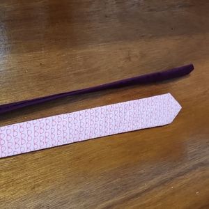 Men's red glasses custom fabric tie